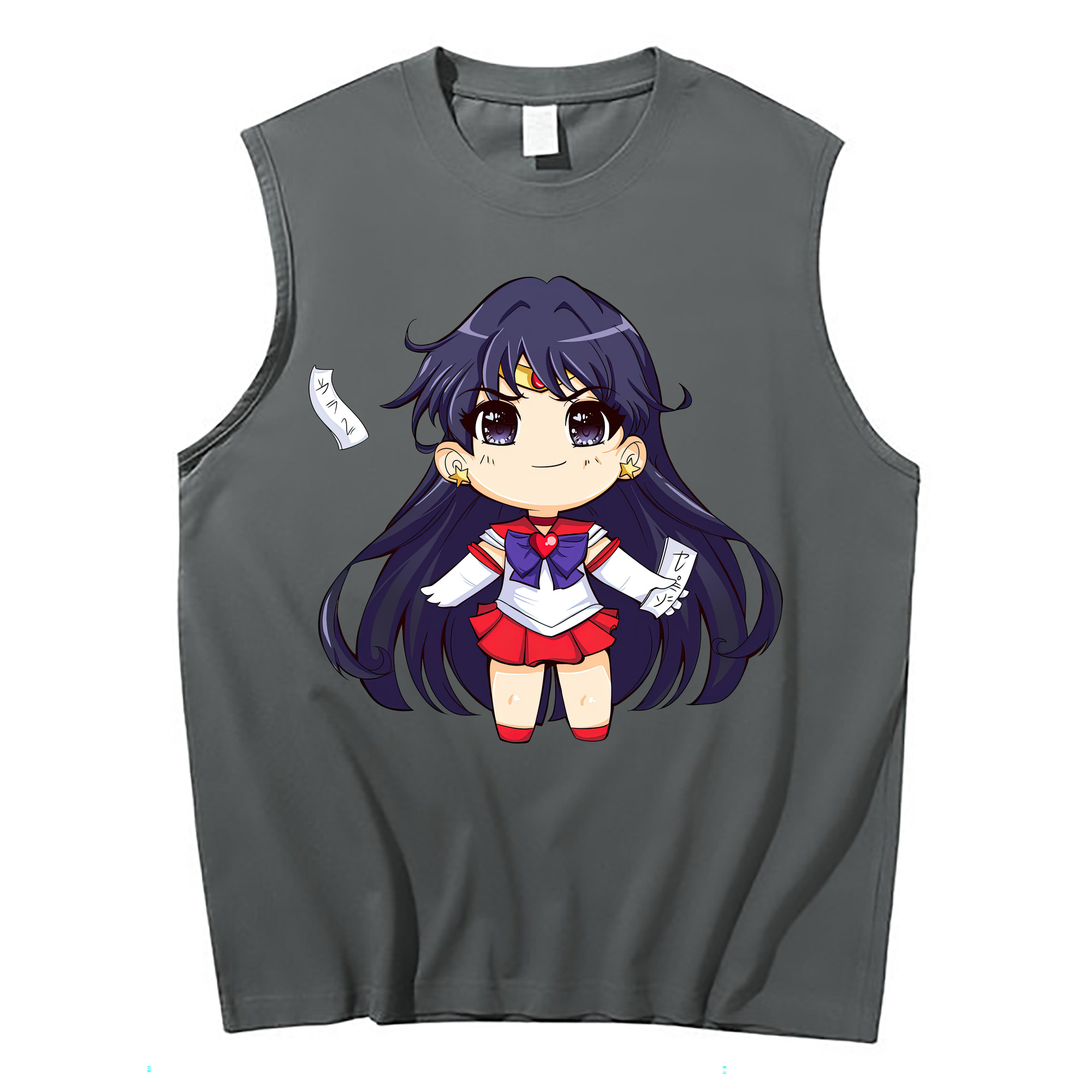 （画像用） 美少女戦士セーラームーン 火野レイ ひの レイ Sailor Moon Hino Rei （セーラーマーズ,Sailor Mars） コットン100％タンクトップ（フロントプリント）